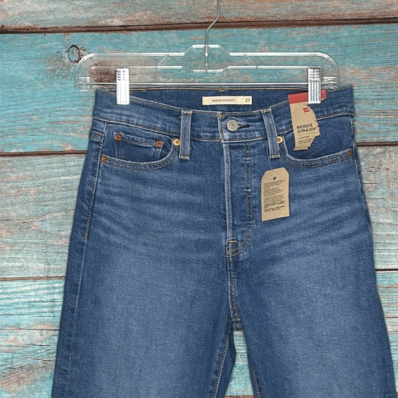 Levis Wedgie Straight Blue Jeans NWT Size 27 - Picture 2 of 8